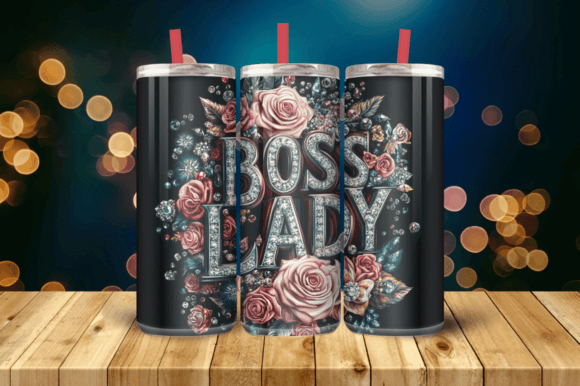 Boss Lady Floral Tumbler Wrap: Graphics for Confident Tumbler Wraps