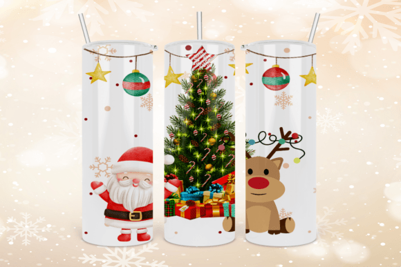 Christmas 20oz Skinny Tumbler Sublimation Graphics