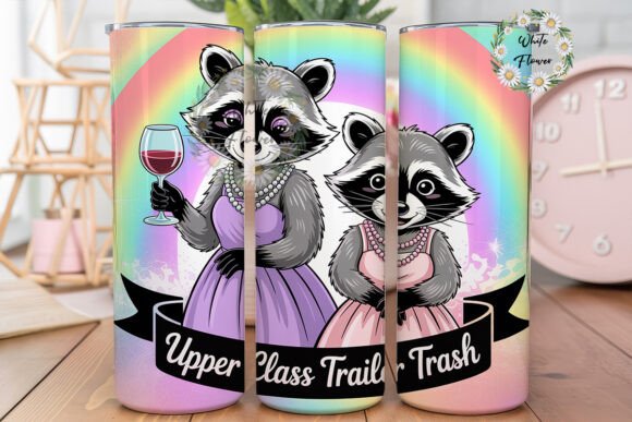 Upper Class Trailer Trash Funny Raccoon Graphics